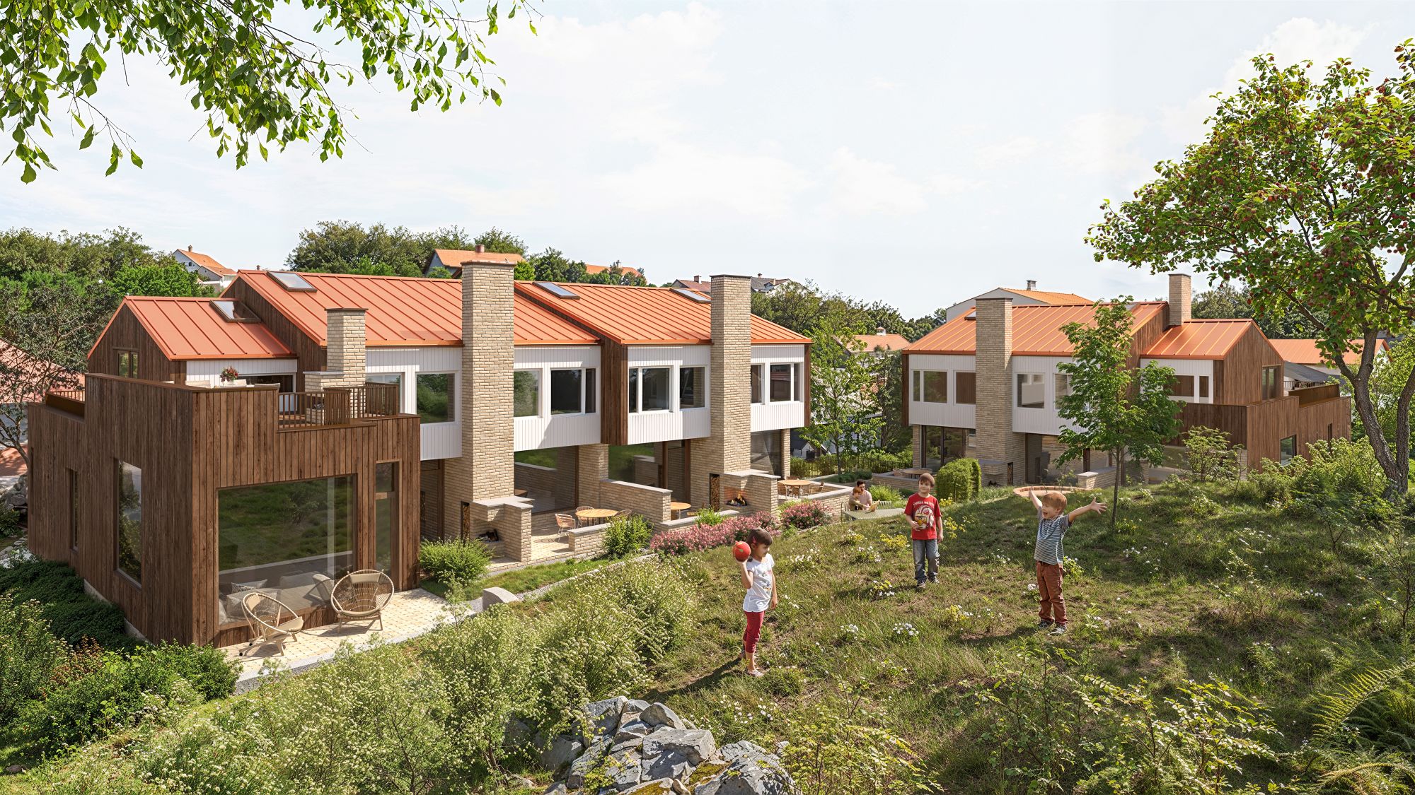 Sæterveien -8 rekkehus på en villatomt i Fana