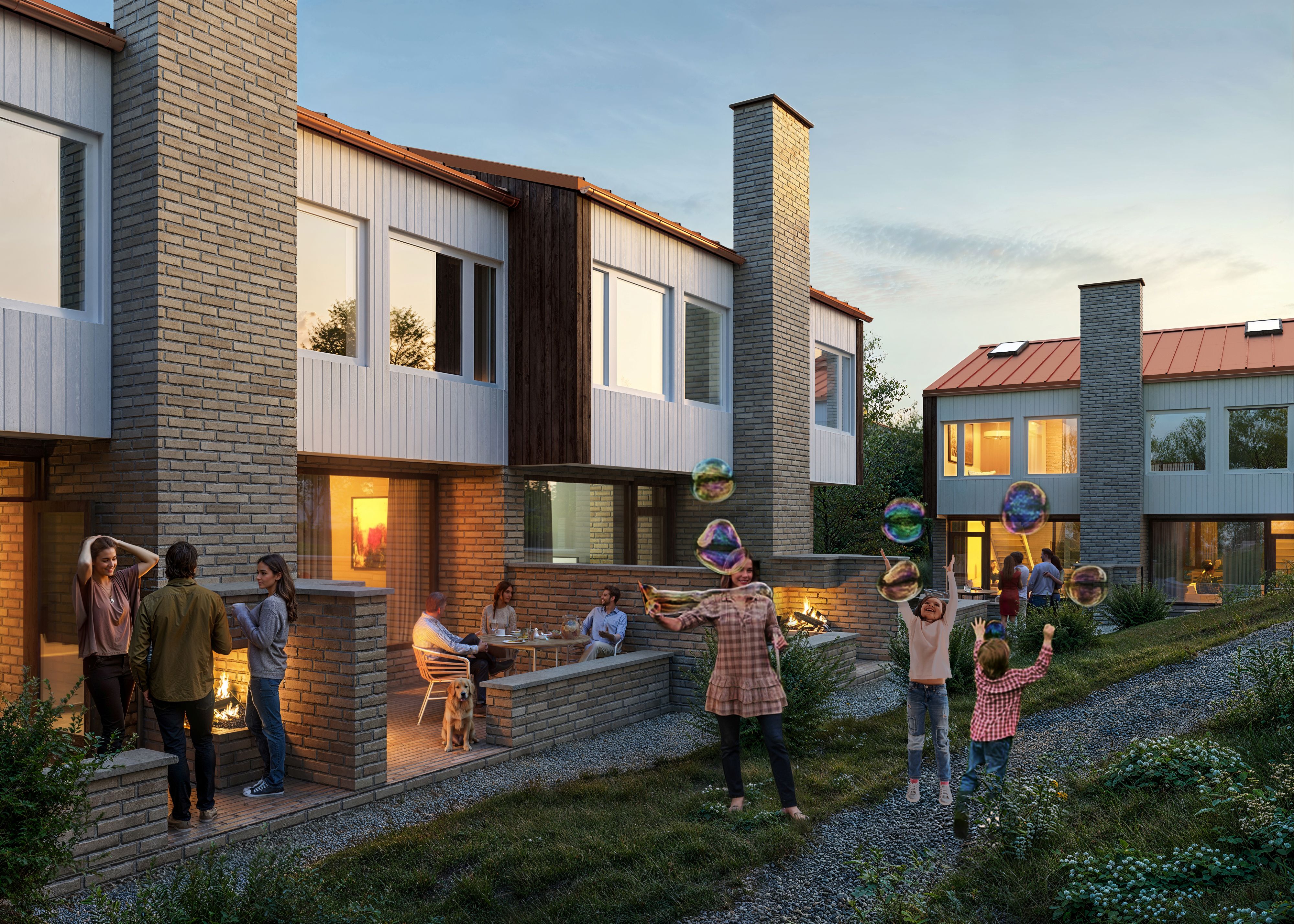 Sæterveien -8 rekkehus på en villatomt i Fana